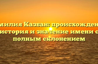 Фамилия Казбан: происхождение, история и значение имени с полным склонением Фамилия Казбан: происхождение, история и значение имени с полным склонением