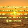 Фамилия Кайтуков: история, происхождение и значимость в современном мире. Полное руководство по склонению фамилии.