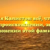Фамилия Калистов: всё, что нужно знать о происхождении, значении и склонении этой фамилии.