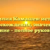 Фамилия Камашев: история происхождения, значение и склонение – полное руководство.