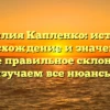 Фамилия Капленко: история, происхождение и значения, а также правильное склонение – изучаем все нюансы!