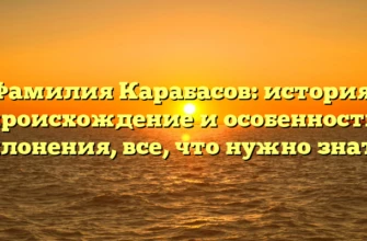 Фамилия Карабасов: история, происхождение и особенности склонения, все, что нужно знать! Фамилия Карабасов: история, происхождение и особенности склонения, все, что нужно знать!