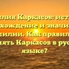 Фамилия Каркасов: история, происхождение и значимость фамилии. Как правильно склонять Каркасов в русском языке?
