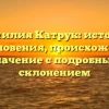 Фамилия Катрук: история возникновения, происхождение и значение с подробным склонением