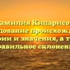 Фамилия Кипарисов: исследование происхождения, истории и значения, а также правильное склонение
