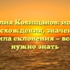 Фамилия Кобищанов: история происхождения, значения и правила склонения — все, что нужно знать