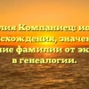 Фамилия Компаниец: история происхождения, значение и склонение фамилии от экспертов в генеалогии.
