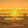 Фамилия Косоротова: происхождение и история, склонение и значение — все, что нужно знать