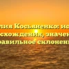 Фамилия Косьяненко: история происхождения, значения и правильное склонение
