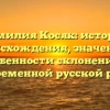 Фамилия Косяк: история происхождения, значение и особенности склонения в современной русской речи