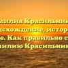 Фамилия Красильников: происхождение, история и значение. Как правильно склонять фамилию Красильников?