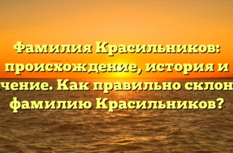 Фамилия Красильников: происхождение, история и значение. Как правильно склонять фамилию Красильников? Фамилия Красильников: происхождение, история и значение. Как правильно склонять фамилию Красильников?