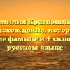 Фамилия Красношлык: происхождение, история и значение фамилии + склонение в русском языке