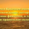Фамилия Кукишев: исследуем происхождение, историю и значение фамилии, а также узнаем правильное склонение