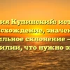 Фамилия Купинский: история и происхождение, значение и правильное склонение — всё о фамилии, что нужно знать