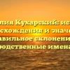 Фамилия Кухарский: история происхождения и значение, правильное склонение и родственные имена