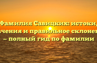 Фамилия Савицких: истоки, значения и правильное склонение — полный гид по фамилии
