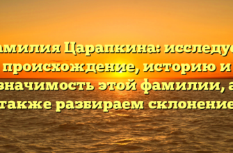 Фамилия Царапкина: исследуем происхождение, историю и значимость этой фамилии, а также разбираем склонение