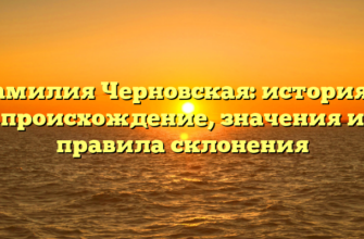 Фамилия Черновская: история и происхождение, значения и правила склонения Фамилия Черновская: история и происхождение, значения и правила склонения