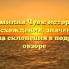 Фамилия Чува: история происхождения, значение и правила склонения в подробном обзоре