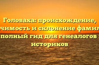 Головаха: происхождение, значимость и склонение фамилии – полный гид для генеалогов и историков Головаха: происхождение, значимость и склонение фамилии – полный гид для генеалогов и историков