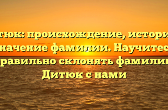 Дитюк: происхождение, история и значение фамилии. Научитесь правильно склонять фамилию Дитюк с нами Дитюк: происхождение, история и значение фамилии. Научитесь правильно склонять фамилию Дитюк с нами