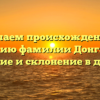Изучаем происхождение и историю фамилии Донгаузер: значение и склонение в деталях