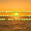 Изучаем фамилию Чеминава: происхождение, история и склонение – все, что нужно знать!