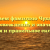 Изучаем фамилию Чубарева: происхождение и значения, история и правильное склонение