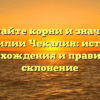 Изучайте корни и значение фамилии Чекалин: история происхождения и правильное склонение