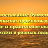 Исследование Фамилии Котелкина: происхождение, значение и правильное склонение фамилии в разных падежах