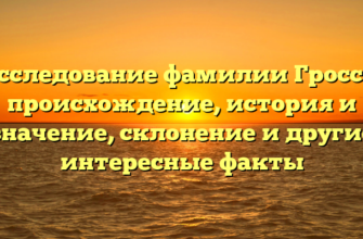 Исследование фамилии Гросси: происхождение, история и значение, склонение и другие интересные факты Исследование фамилии Гросси: происхождение, история и значение, склонение и другие интересные факты