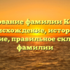 Исследование фамилии Конечны: происхождение, история и значение, правильное склонение фамилии