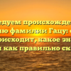 Исследуем происхождение и историю фамилии Гацу: откуда она происходит, какое значение имеет и как правильно склонять?