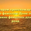 Исследуем происхождение и историю фамилии Доон: значение и склонение фамилии для вашего рода