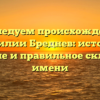 Исследуем происхождение фамилии Бреднев: история, значение и правильное склонение имени