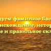 Исследуем фамилию Басулина: происхождение, история, значение и правильное склонение!