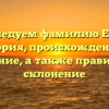 Исследуем фамилию Ежов: история, происхождение и значение, а также правильное склонение