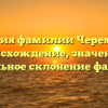 История фамилии Черемисов: происхождение, значение и правильное склонение фамилии