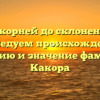 От корней до склонений: Исследуем происхождение, историю и значение фамилии Какора