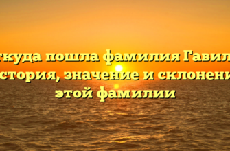 Откуда пошла фамилия Гавила? История, значение и склонение этой фамилии Откуда пошла фамилия Гавила? История, значение и склонение этой фамилии