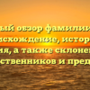 Полный обзор фамилии Чоп: происхождение, история и значения, а также склонение для родственников и предков