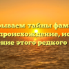 Раскрываем тайны фамилии Ганаза: происхождение, история и склонение этого редкого имени
