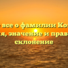 Узнайте все о фамилии Кожохина: история, значение и правильное склонение