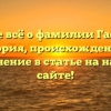 Узнайте всё о фамилии Гасилина: история, происхождение и склонение в статье на нашем сайте!