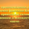 Узнайте происхождение, историю и значение фамилии Клинг, а также правильное склонение в единственном и множественном числе