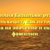 Фамилия Базыльян: откуда происходит, как история повлияла на значение и склонение фамилии