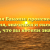 Фамилия Бакони: происхождение и история, значения и склонение — все, что вы хотели знать!