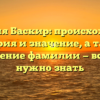 Фамилия Баскир: происхождение, история и значение, а также склонение фамилии — все, что нужно знать