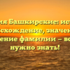 Фамилия Башкирские: история и происхождение, значения и склонение фамилии — все, что нужно знать!